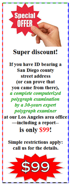 best price on a lie detector test in San Diego